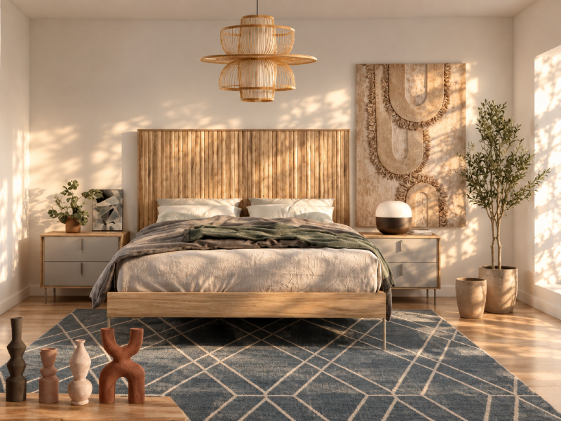 Pack dormitorio con cabecero y 2 mesitas PM76/237