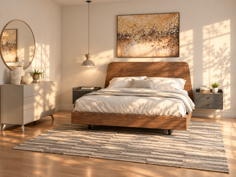 Pack dormitorio con cabecero y mesitas MD207
