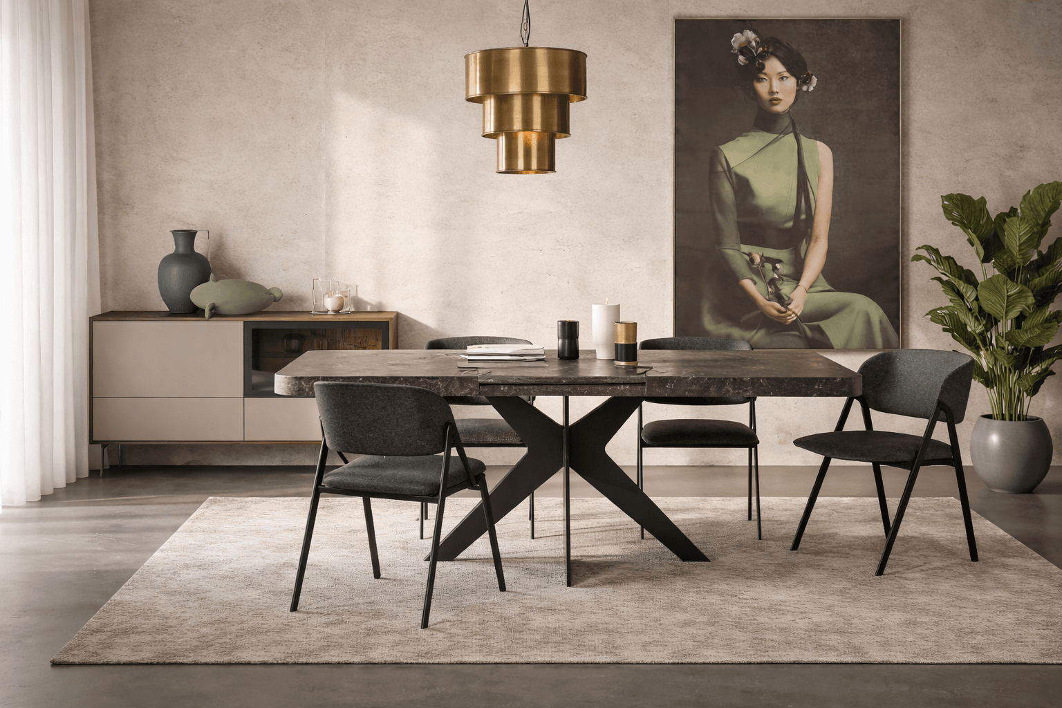 PACK MESA+4 SILLAS MD518/177