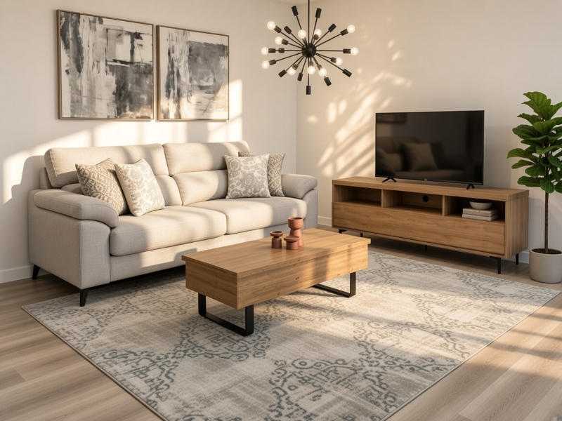 Pack salón con sofá 3 plazas y mueble TV BS02/1222+235