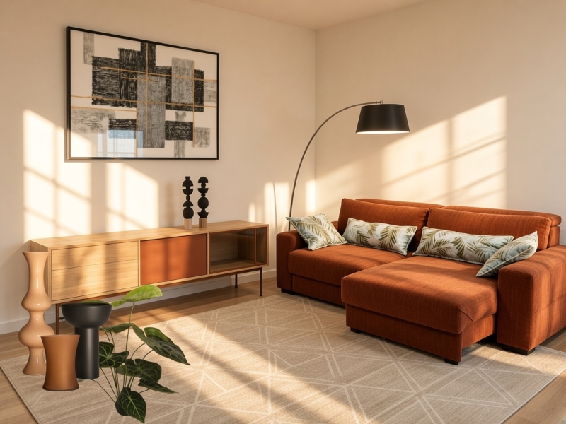 Pack salón con sofá 4 plazas y mueble TV PM02/1133 + PM03/858