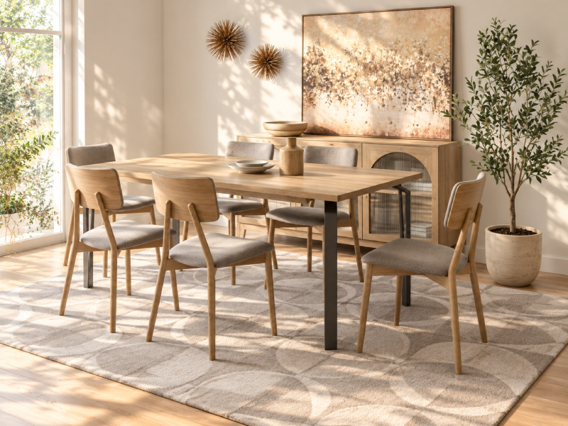 Pack comedor con mesa fija y 4 sillas MD523/177