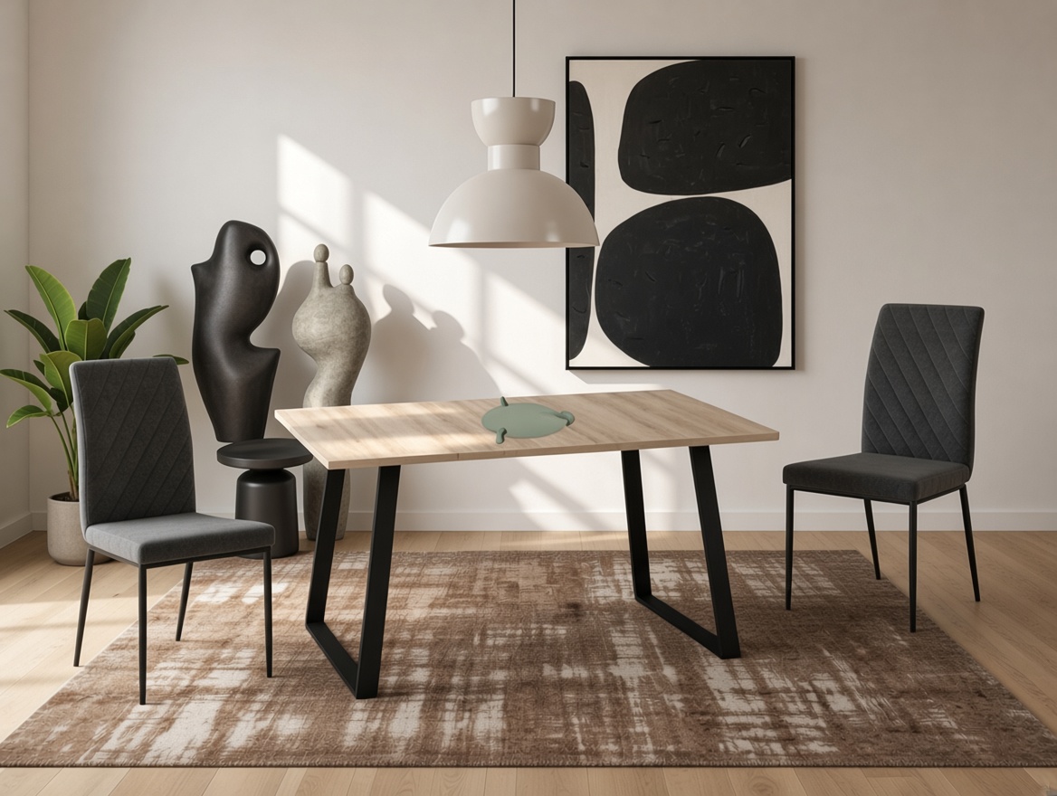 Pack comedor con mesa rectangular y 4 sillas BS605/419+167