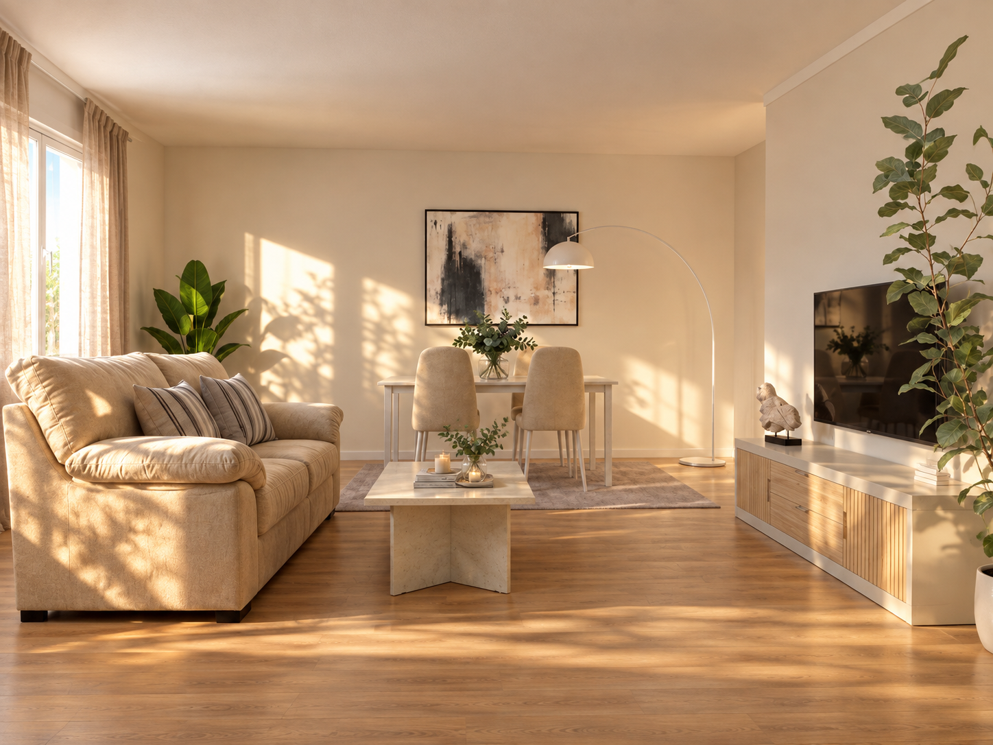 Pack salón con sofá 3 plazas y mueble TV BS286+BS803