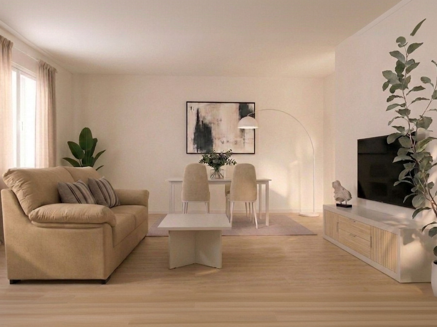 Pack salón con sofá 3 plazas y mueble TV BS286+BS803