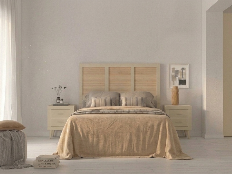 Pack dormitorio con cabecero y mesitas BS803